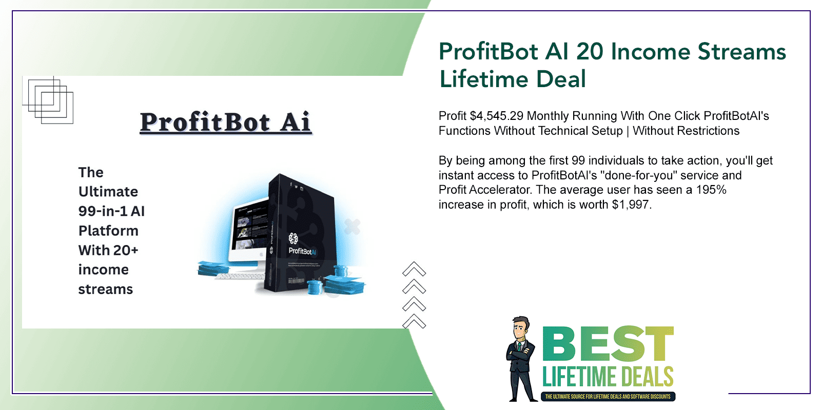 ProfitBot AI 20 Income Streams Lifetime Deal