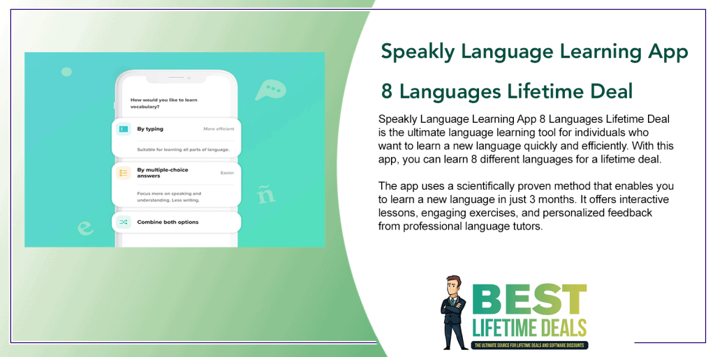 Speakly Language Learning App 8 Languages Lifetime Deal