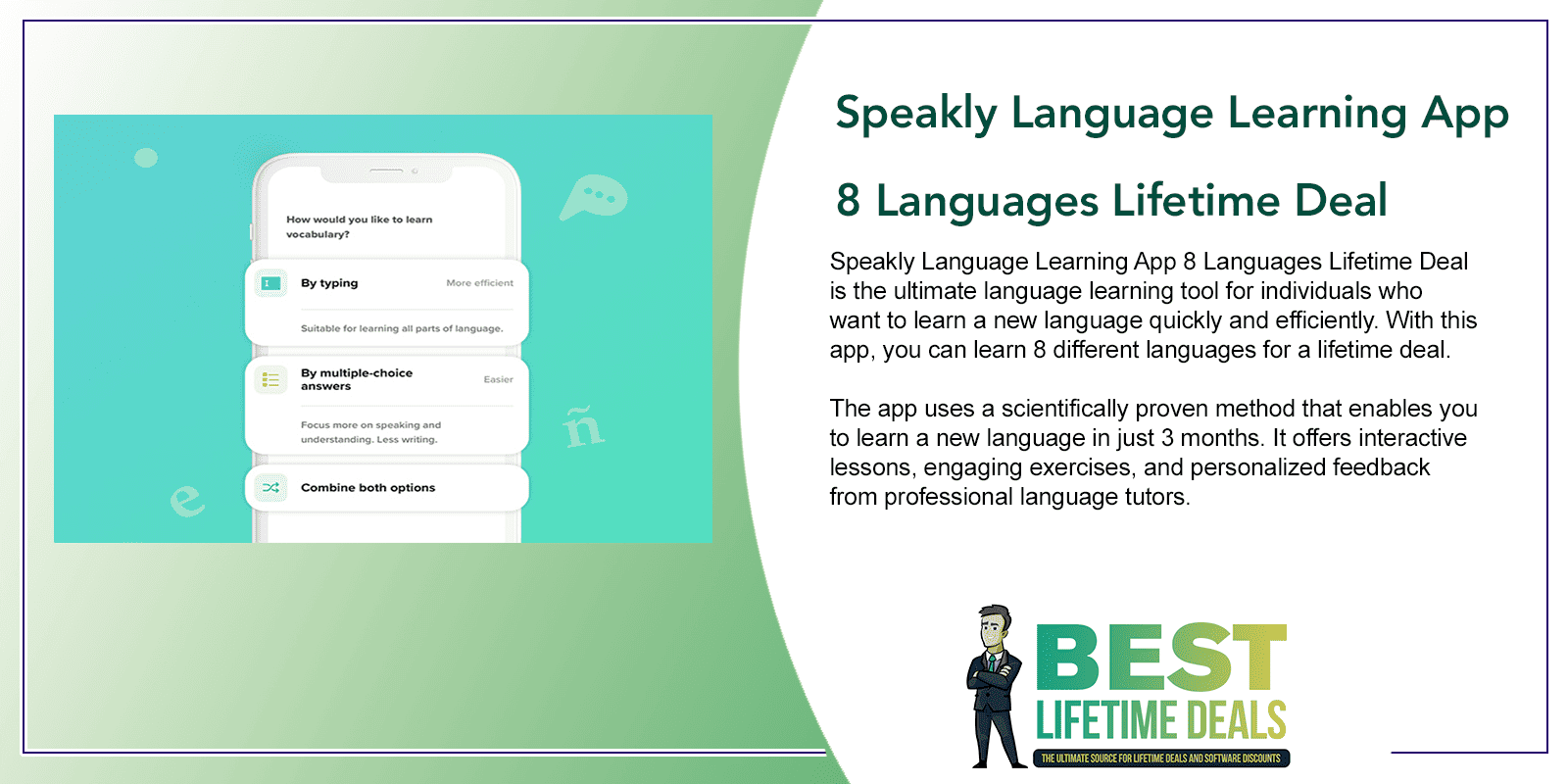 Speakly Language Learning App 8 Languages Lifetime Deal Featured Image