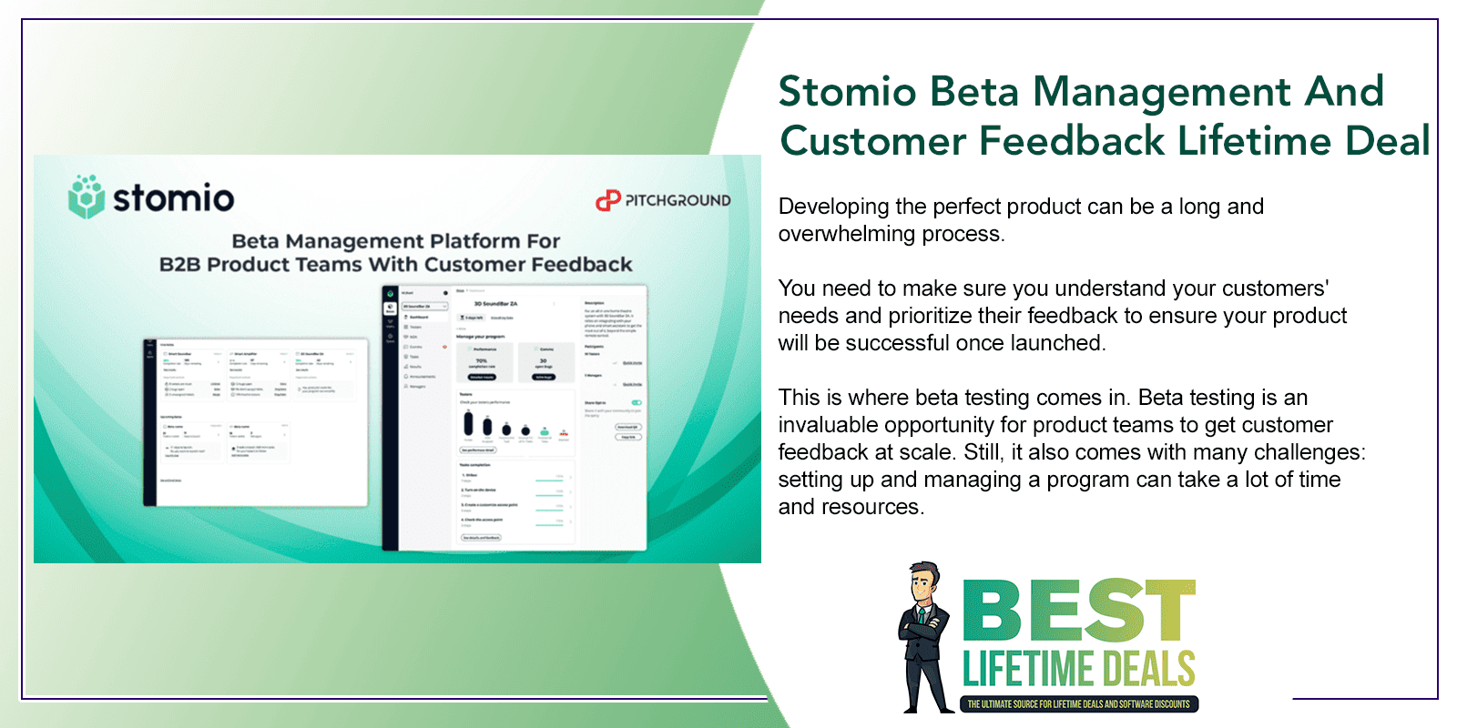 Stomio Beta Management And Customer Feedback Lifetime Deal