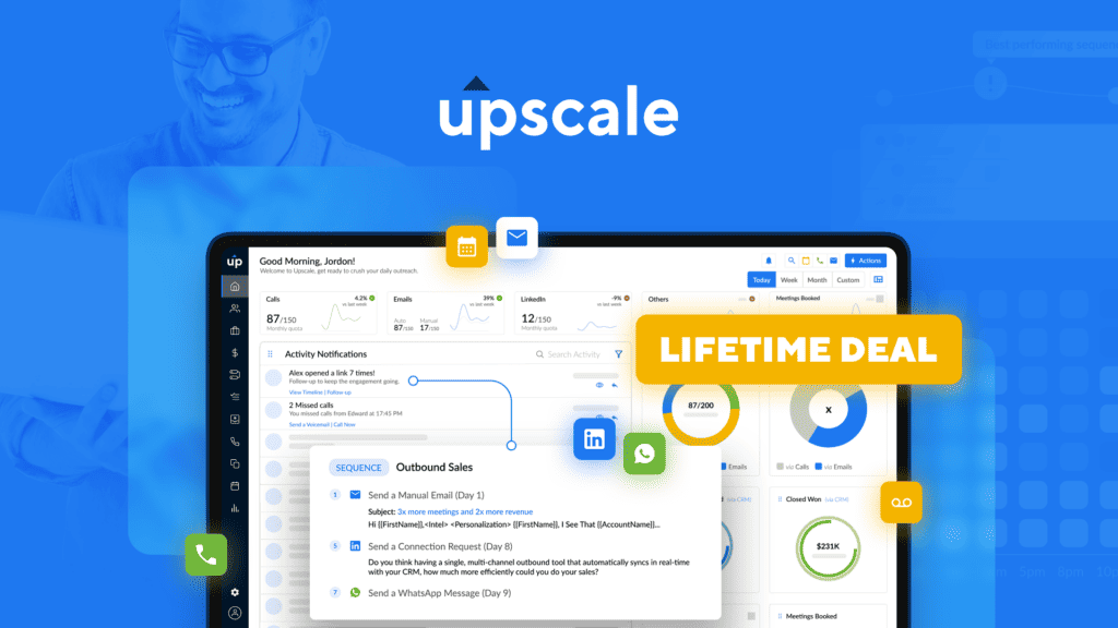 Upscale Sales Engagement Outreach Platform Lifetime Deal