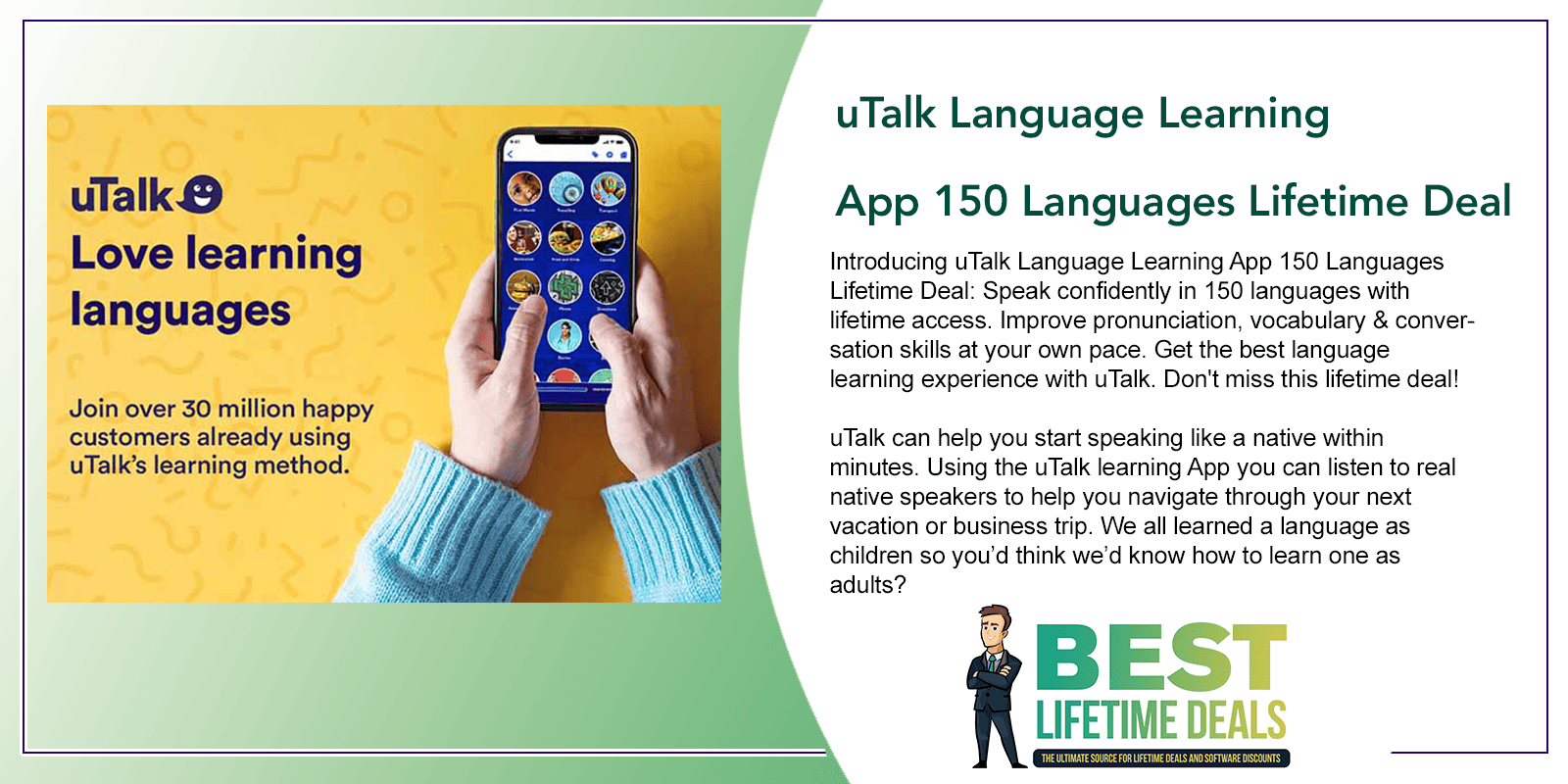 uTalk Language Learning App 150 Languages Lifetime Deal Featured Image