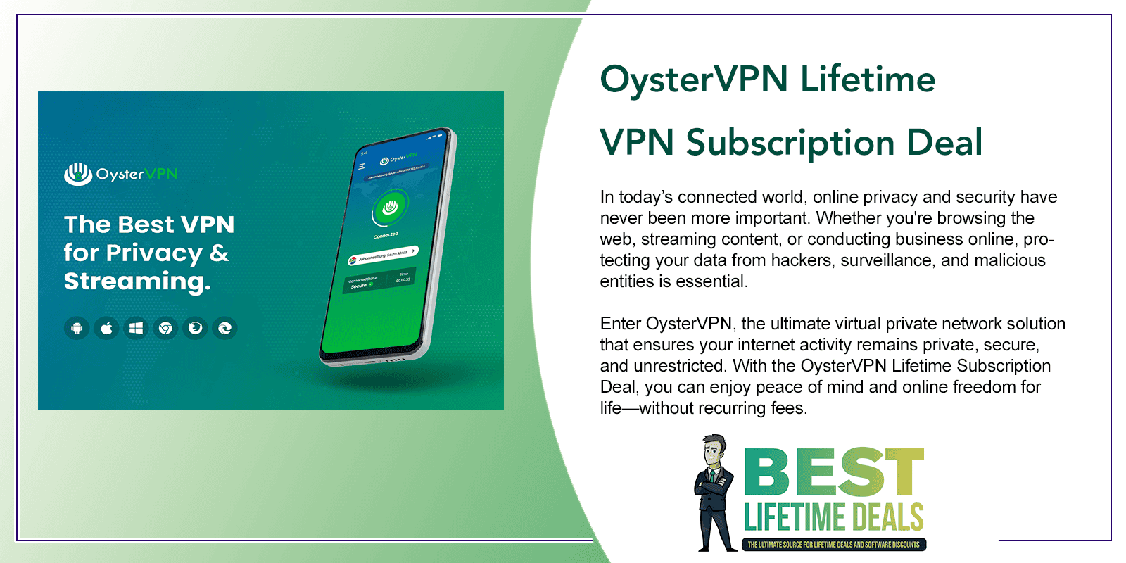 OysterVPN Lifetime VPN Subscription Deal Featured Image