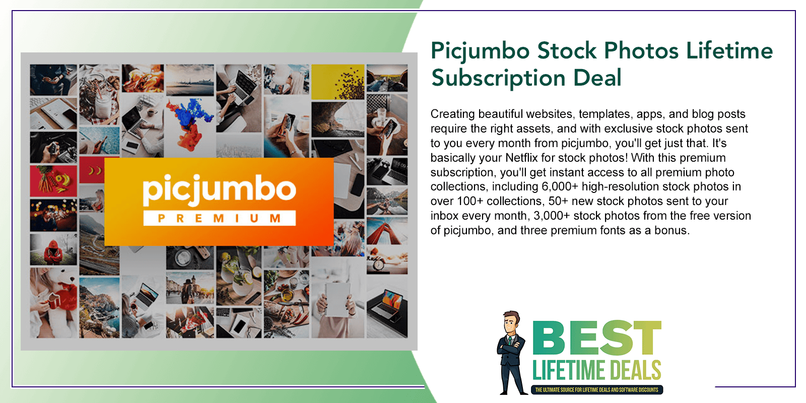 Picjumbo Stock Photos Lifetime Subscription Deal