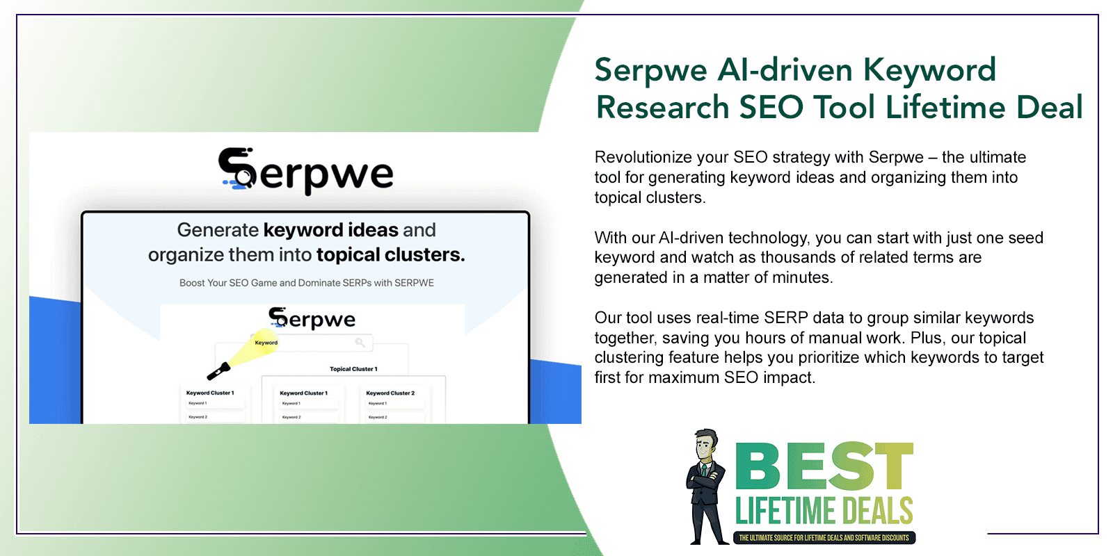 Serpwe AI driven Keyword Research SEO Tool Lifetime Deal