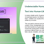 Undetectable Humanizer AI Generated Text into Human Like Lifetime Deal Featured Image