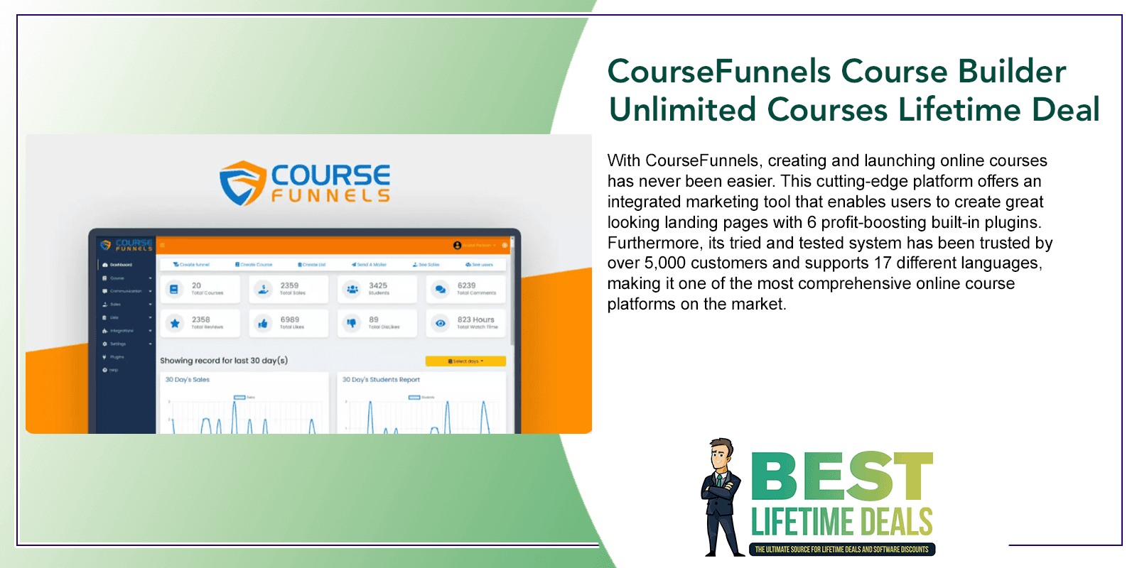 CourseFunnels Course Builder Unlimited Courses Lifetime Deal