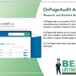 OnPageAudit Auditing Keyword Research and Backlink Research Tool Lifetime Deal