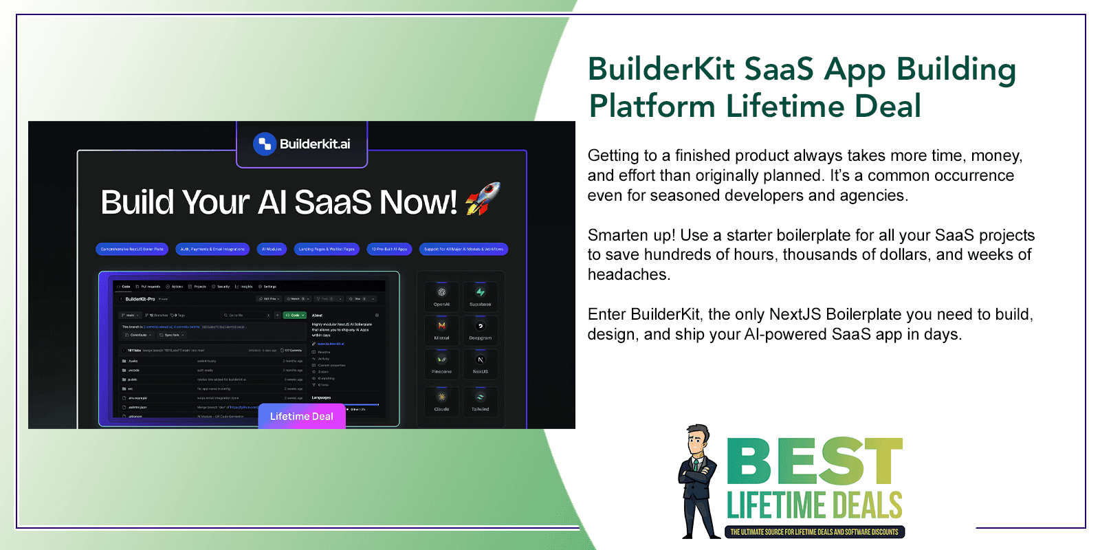 BuilderKit SaaS App Building Platform Lifetime Deal