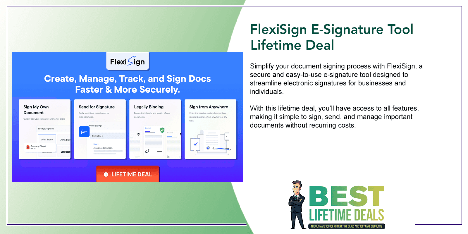 FlexiSign E Signature Tool Lifetime Deal