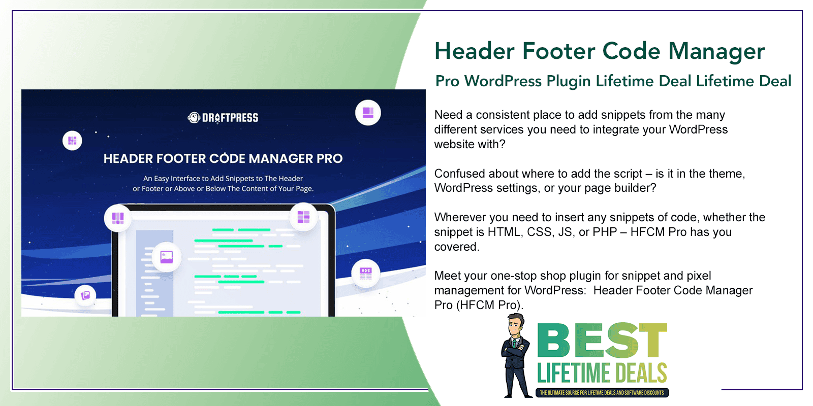 Header Footer Code Manager WordPress Plugin Lifetime Deal