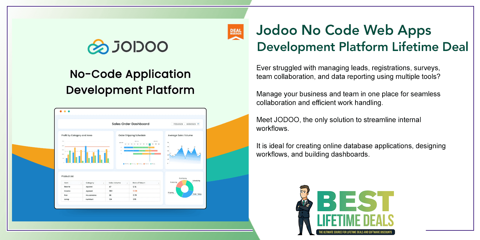 Jodoo No Code Web Apps Development Platform Lifetime Deal