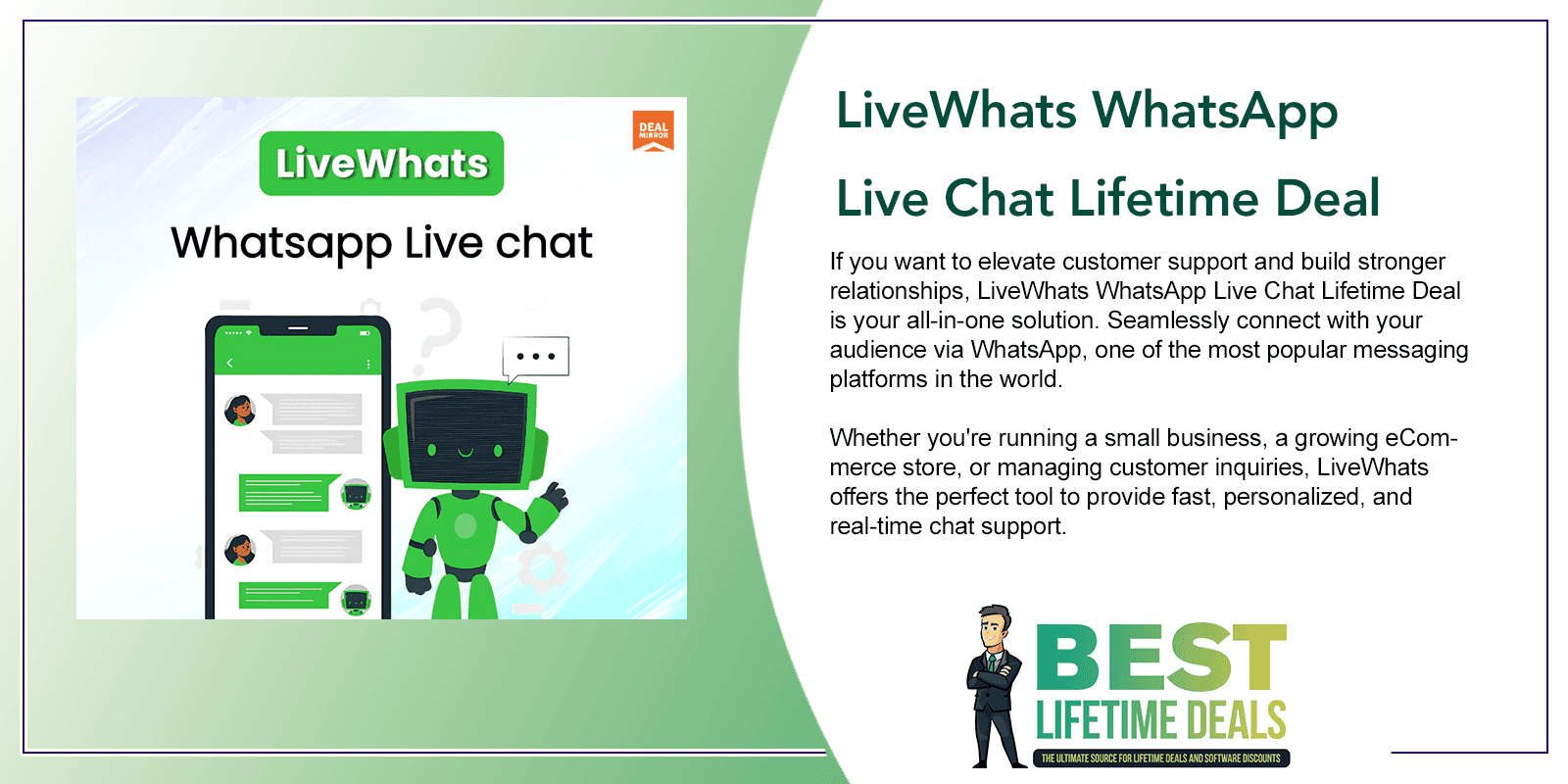 LiveWhats WhatsApp Live Chat Lifetime Deal Featured Image