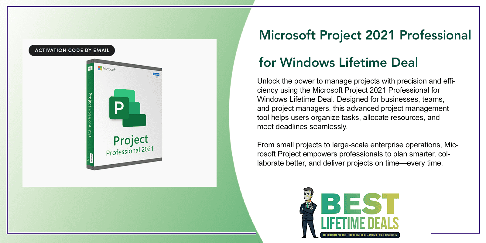 Microsoft Project 2021 Professional for Windows Lifetime Deal Featured Image