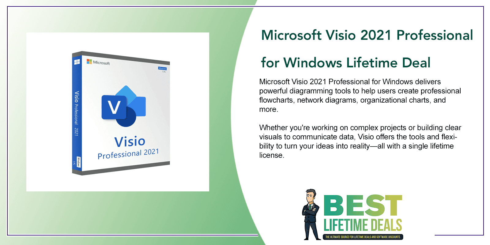 Microsoft Visio 2021 Professional for Windows Lifetime Deal Featured Image