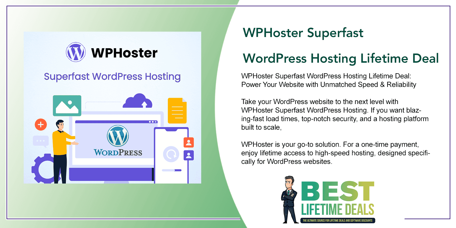 WPHoster WordPress Hosting Lifetime Deal Featured Image