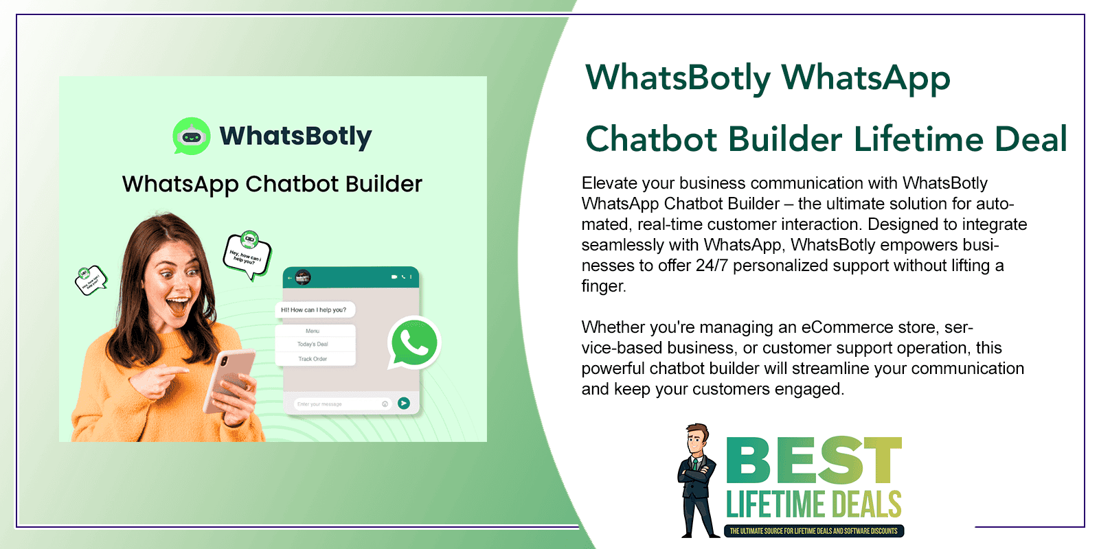 WhatsBotly WhatsApp Chatbot Builder Lifetime Deal Featured Image