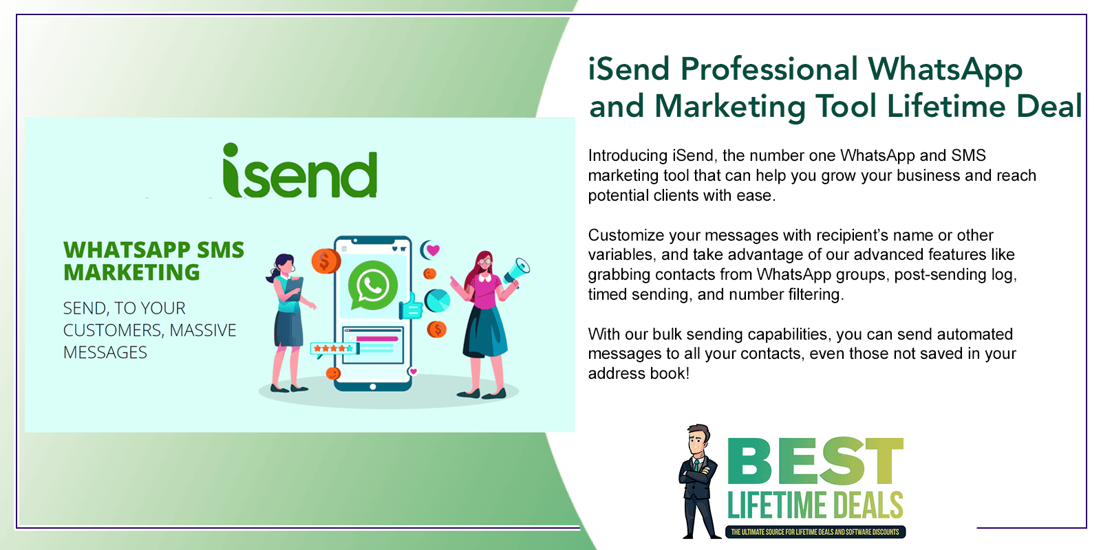 iSend Professional WhatsApp and Marketing Tool Lifetime Deal