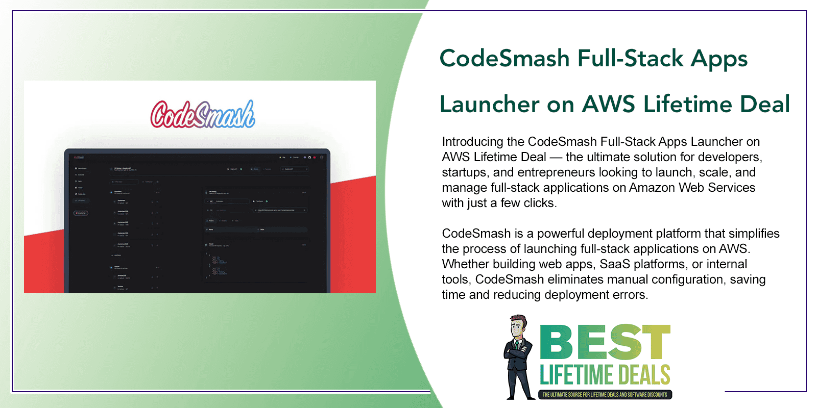 CodeSmash Full Stack Apps Launcher on AWS Lifetime Deal Featured Image