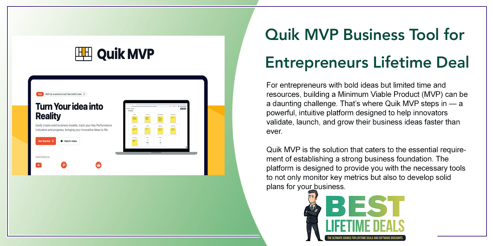 Quik MVP Business Tool for Entrepreneurs Lifetime Deal Featured Image
