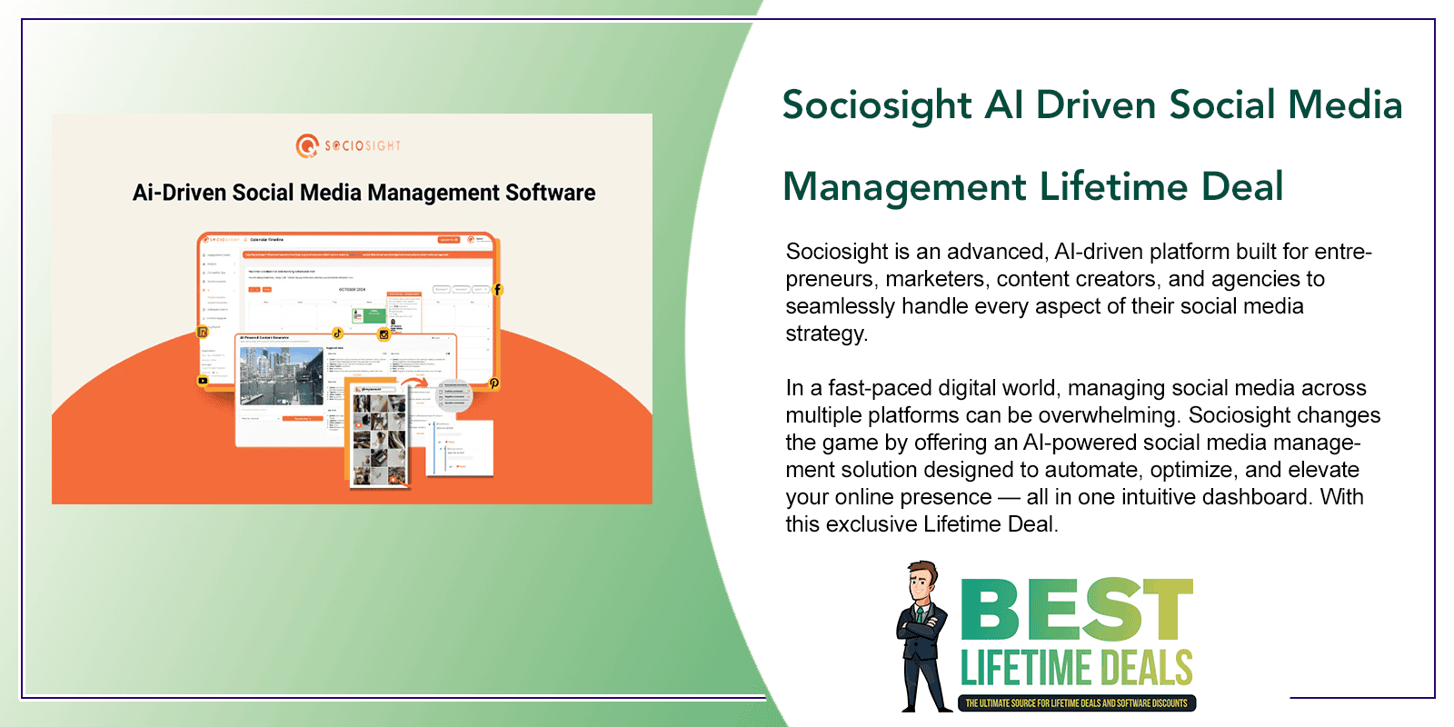 Sociosight AI Driven Social Media Management Lifetime Deal Featured Image