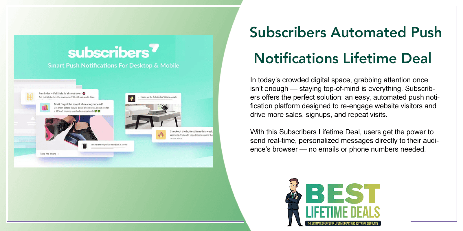 Subscribers Automated Push Notifications Lifetime Deal Featured Image