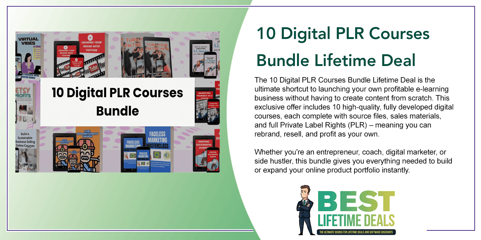 10 Digital PLR Courses Bundle Lifetime Deal Featured Image