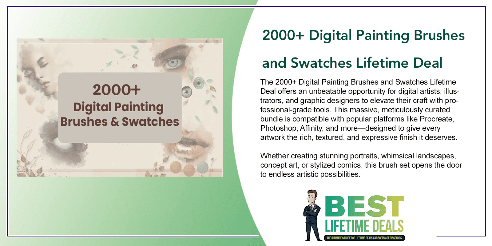 2000+ Digital Painting Brushes and Swatches Lifetime Deal Featured Image