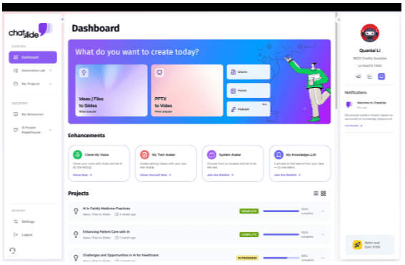 ChatSlide AI Presentation Maker Slides and Videos Lifetime Deal 5