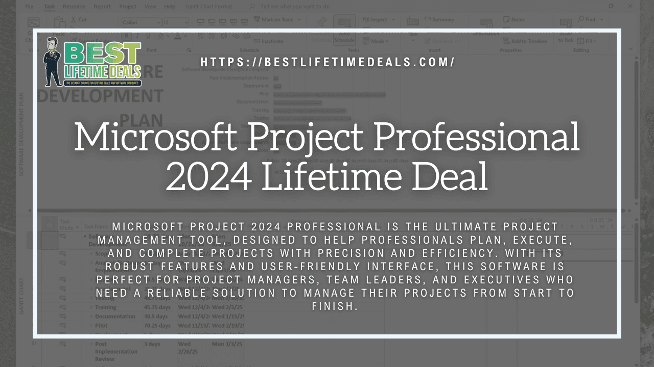 Microsoft Project Professional 2024 Lifetime Deal