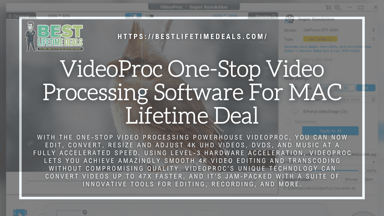 VideoProc One Stop Video Processing Software For MAC Lifetime Deal