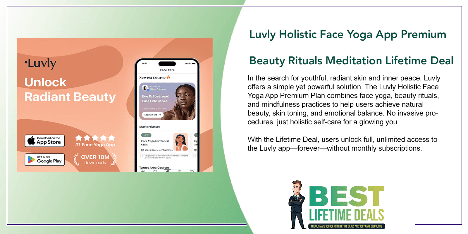 Luvly Holistic Face Yoga App Premium Beauty Rituals Meditation Lifetime Deal Featured Image
