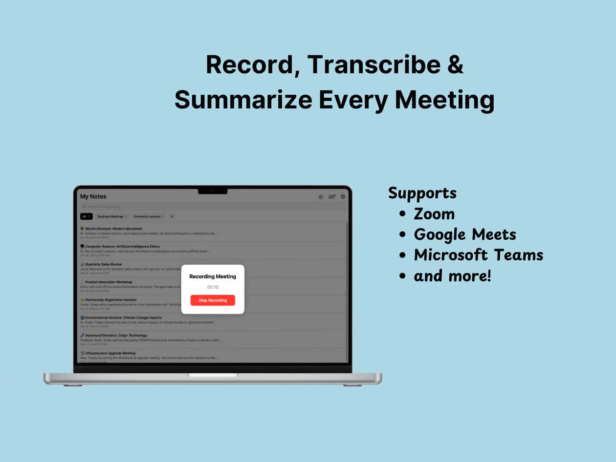 My Notes AI Pro Plan AI Note Transcriber & Summarizer 1