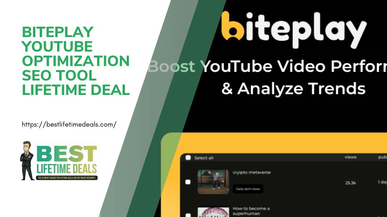 Biteplay YouTube Optimization SEO Tool Lifetime Deal