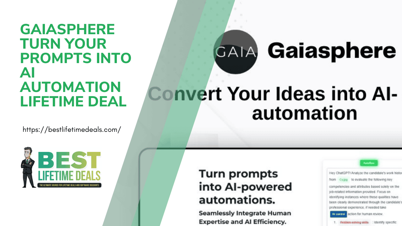 GAIASphere Turn Your Prompts into AI Automation Lifetime Deal