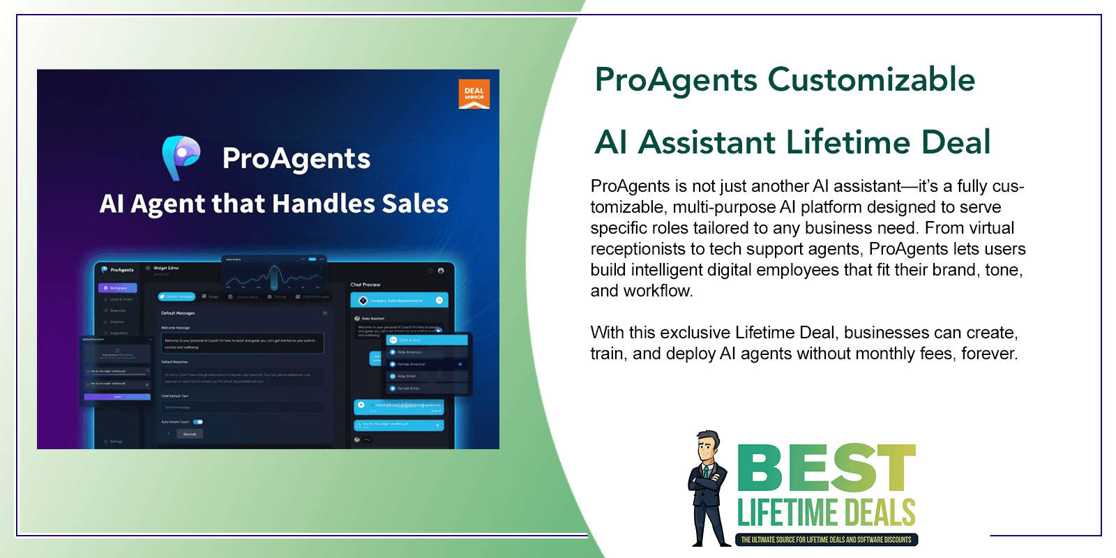 ProAgents Customizable AI Assistant Lifetime Deal Featured Image