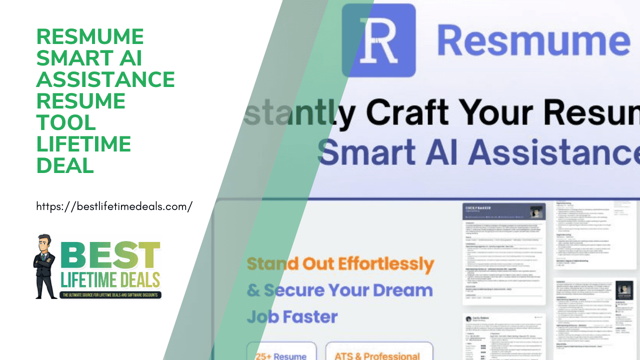 Resmume Smart AI Assistance Resume Tool Lifetime Deal