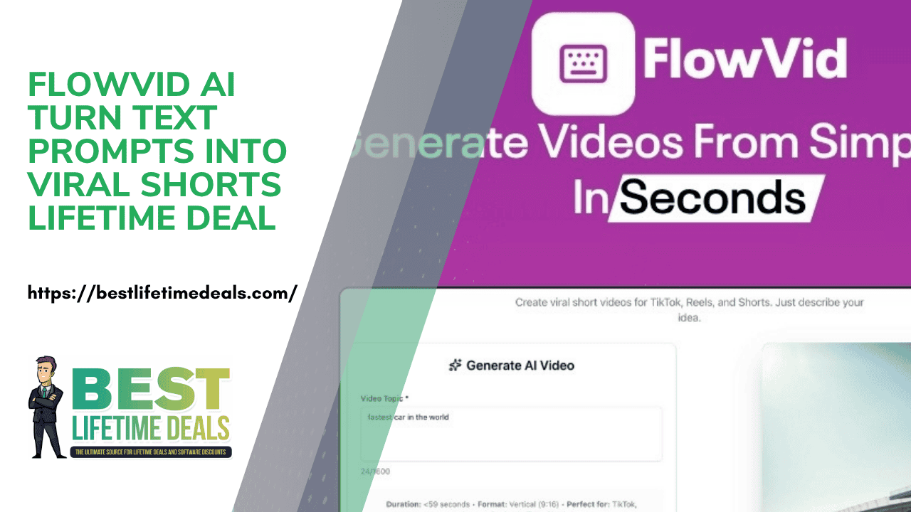 FlowVid AI Turn Text Prompts Into Viral Shorts Lifetime Deal