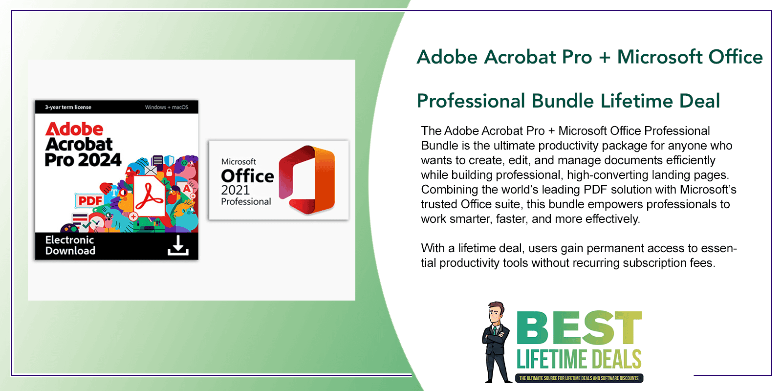 Adobe Acrobat Pro + Microsoft Office Professional Bundle Lifetime Deal Featured Image