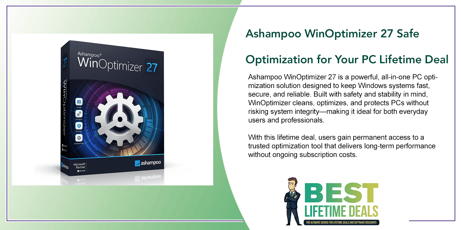 Ashampoo WinOptimizer 27 Safe Optimization for Your PC Lifetime Deal Featured Image