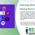 Hostverge WordPress Hosting Starter Plan Lifetime Deal Featured Image