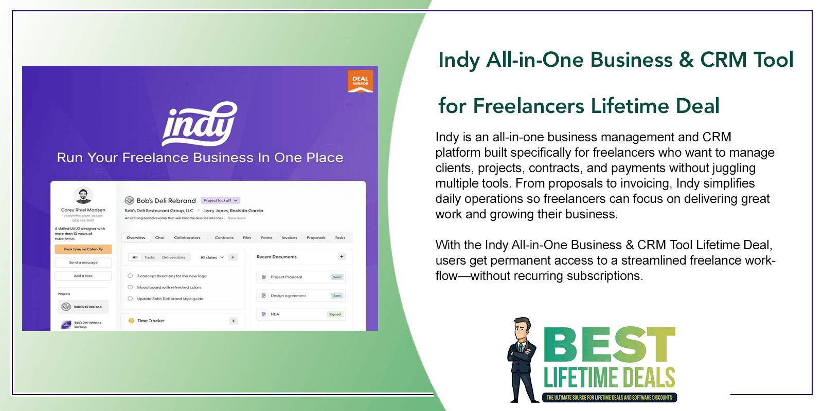 Indy All in One Business & CRM Tool for Freelancers Lifetime Deal Featured Image