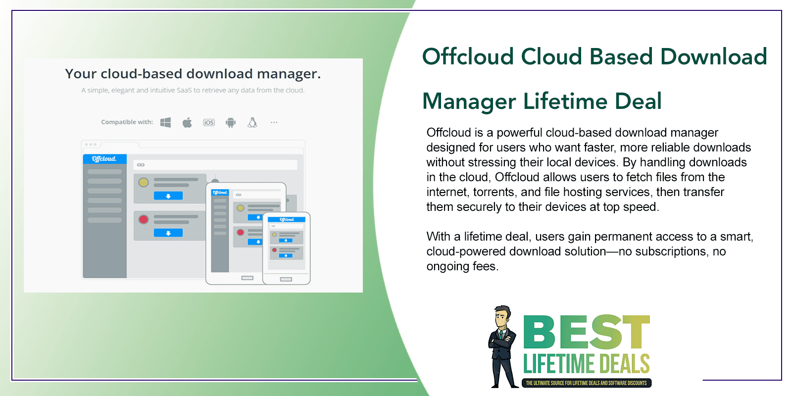 Offcloud Cloud Based Download Manager Lifetime Deal Featured Image