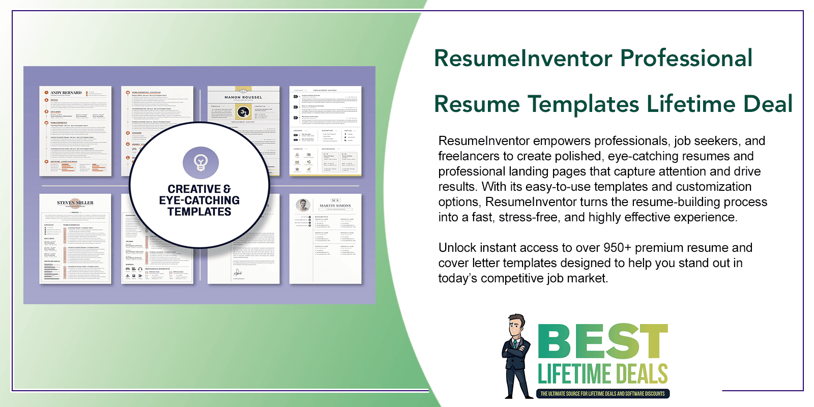 ResumeInventor Professional Resume Templates Lifetime Deal. Featured Image