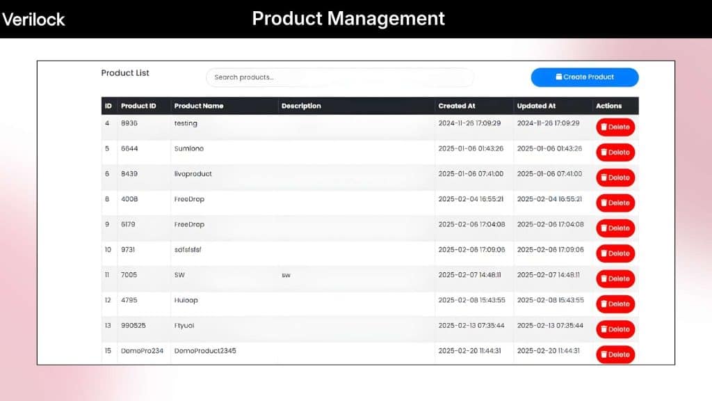 VeriLock Product Management