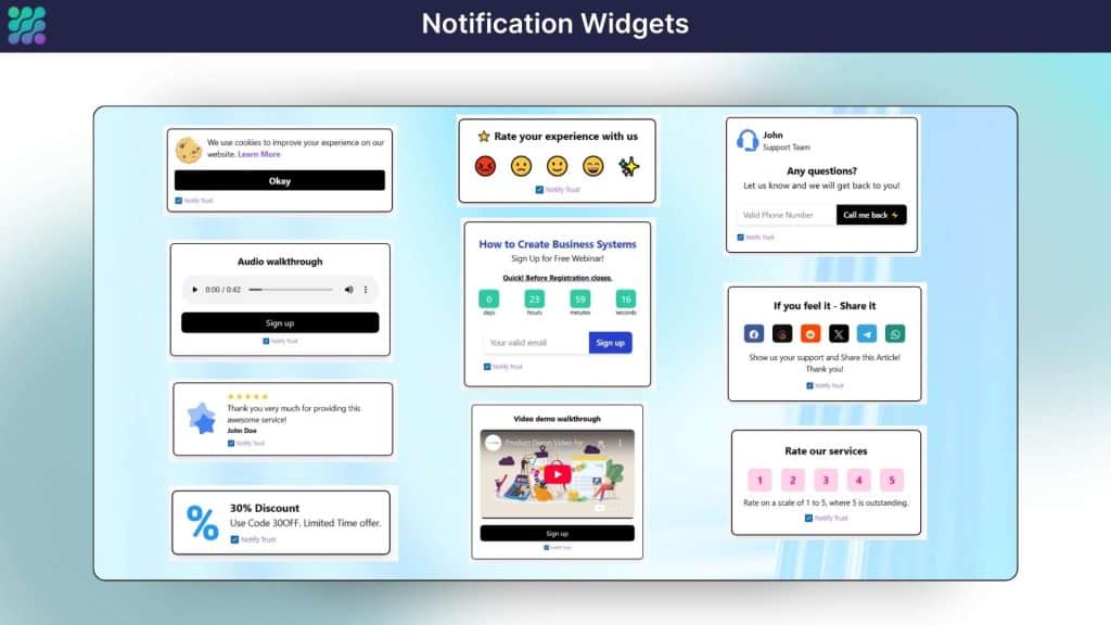 Notify Trust Notification Widgets