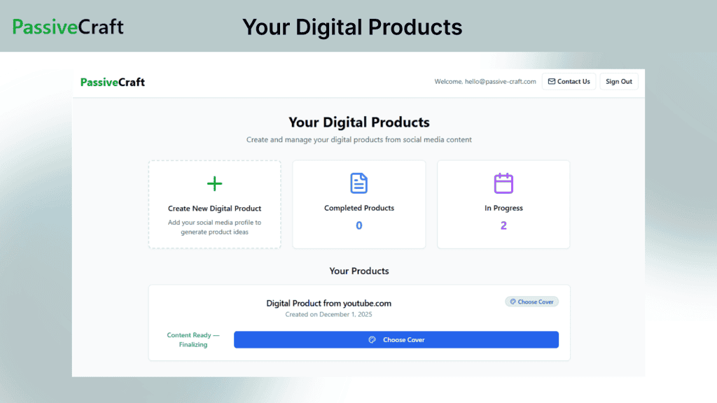 PassiveCraft Digital Products