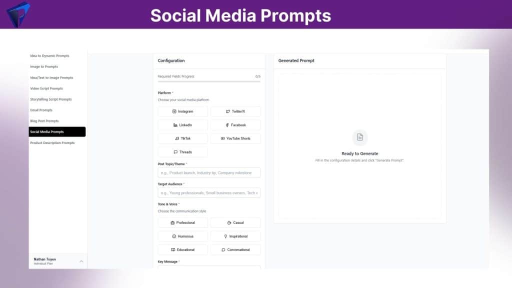 Prompting System Social Media Prompts