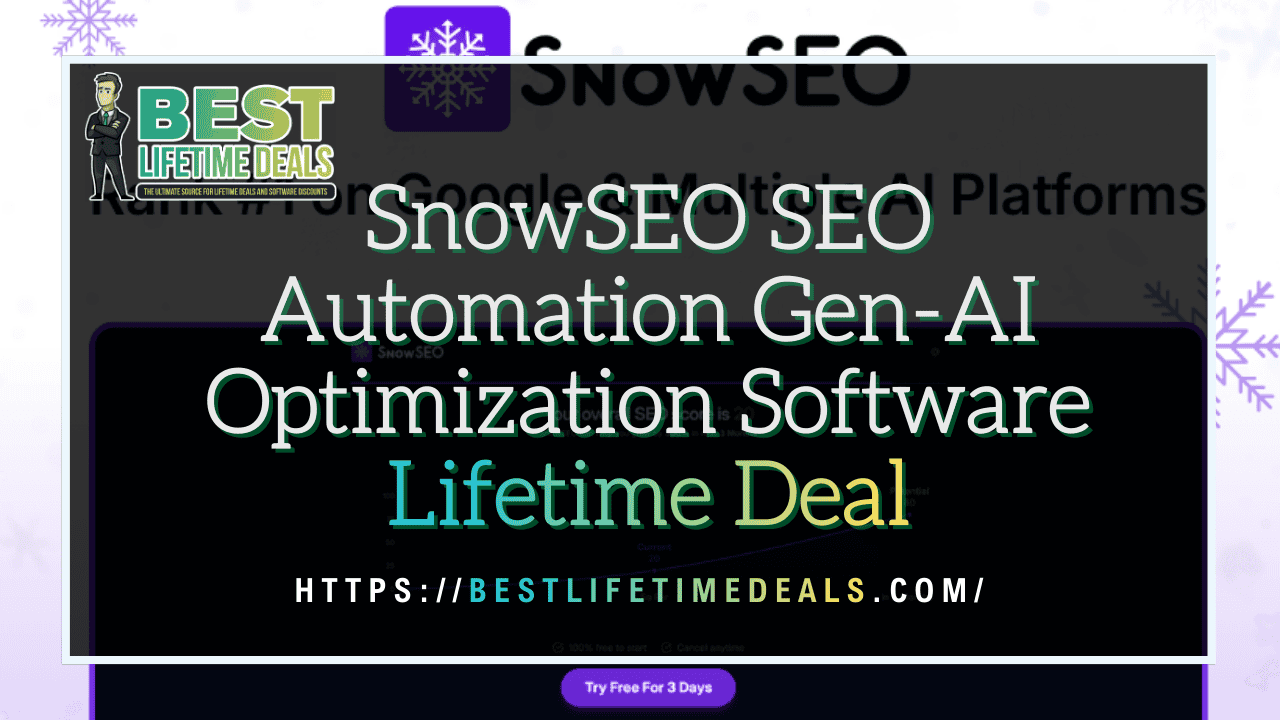 SnowSEO SEO Automation Gen AI Optimization Software Lifetime Deal