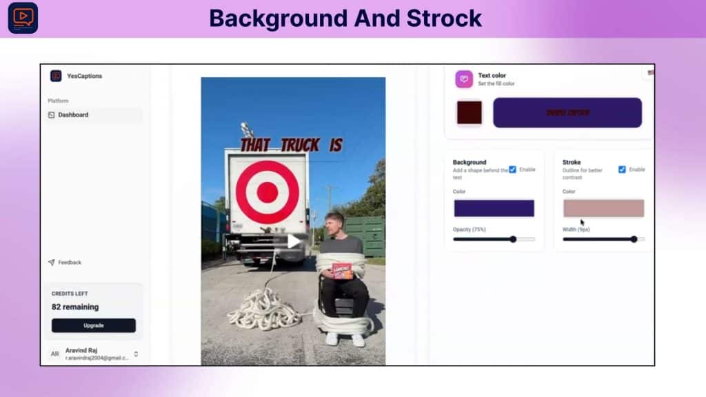 Yes Captions Background